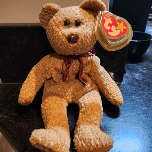 Ty 1993 Curly Brown Teddy Bear